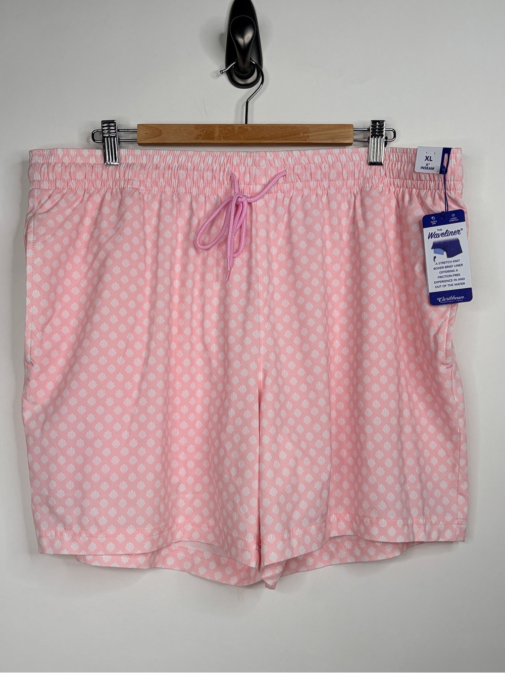Caribbean Pink & White Printed Women's Lounge Shorts